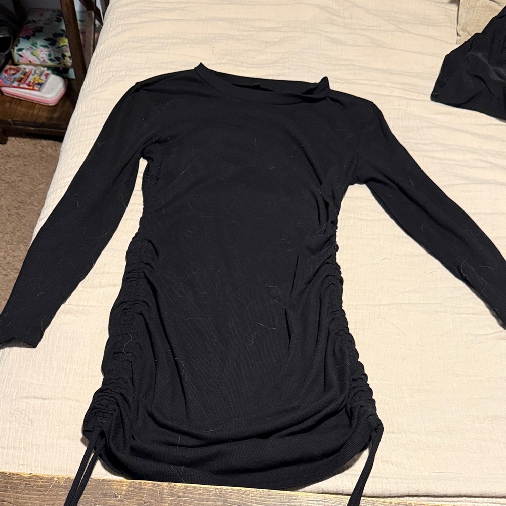 Elegant Black Long Sleeve Dress